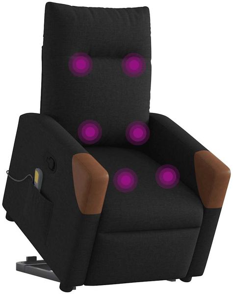 vidaXL Massagesessel mit Aufstehhilfe Schwarz Stoff 3324016 Bild 3