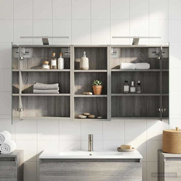 vidaXL Badezimmerschrank-Set 3 pcs 116 x 16 x 62,5 cm Holzwerkstoff 3403821
