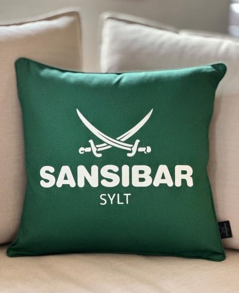 Sansibar Sylt Kissenhülle Kissenbezug Sansibar Sylt Kissenhülle, Sansibar Logo Druck, 45x45 cm, mit Logo-Schriftzug, mit verdecktem Reißverschluss