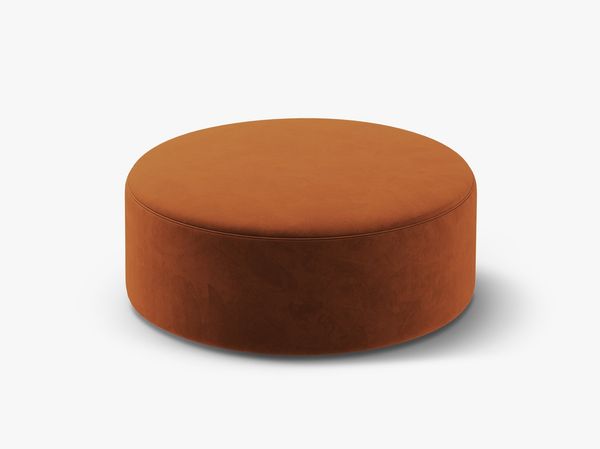 Micadoni Pouf Dia 90cm Samt Salvador Terrakotta