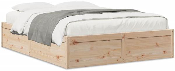vidaXL Massivholzbett ohne Matratze 140x200 cm Kiefernholz 3282375