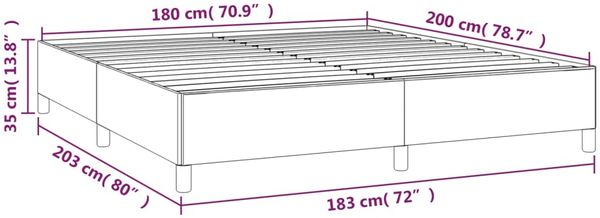 Bettgestell Hellgrau 180×200 cm Stoff [347082] Bild 9