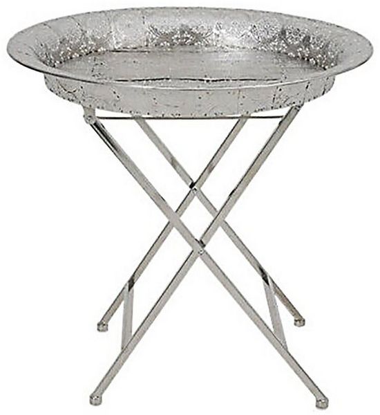HTI-Living Beistelltisch Beistelltisch rund, klappbar Metall (Stück, 1-St, 1 Beistelltisch), Klapptisch mit Ornament