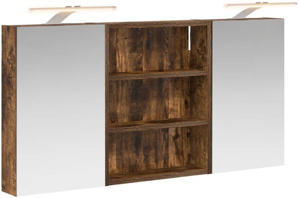 vidaXL Badezimmerschrank-Set 3 pcs 100 x 10,5 x 50 cm Holzwerkstoff 3403692 Bild 2