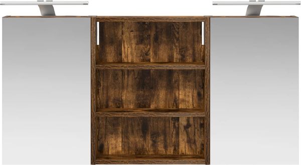 vidaXL Badezimmerschrank-Set 3 pcs 100 x 10,5 x 50 cm Holzwerkstoff 3403692 Bild 6