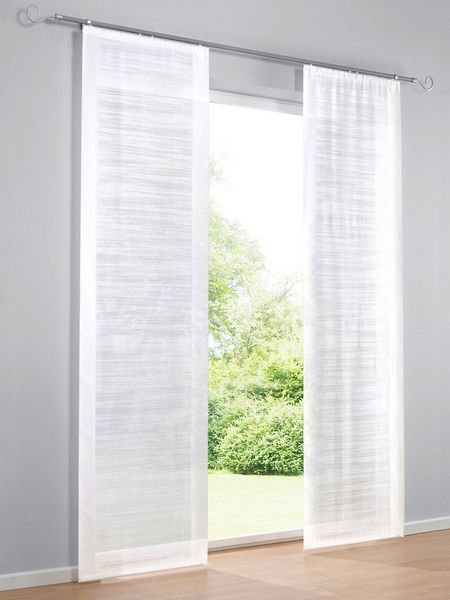 heine Gardine Schiebevorhang (1 St), Klettschiene, halbtransparent, Schiebevorhang