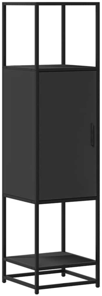 vidaXL Highboard Schwarz 35,5x35x139 cm Holzwerkstoff und Metall 849034 Bild 1