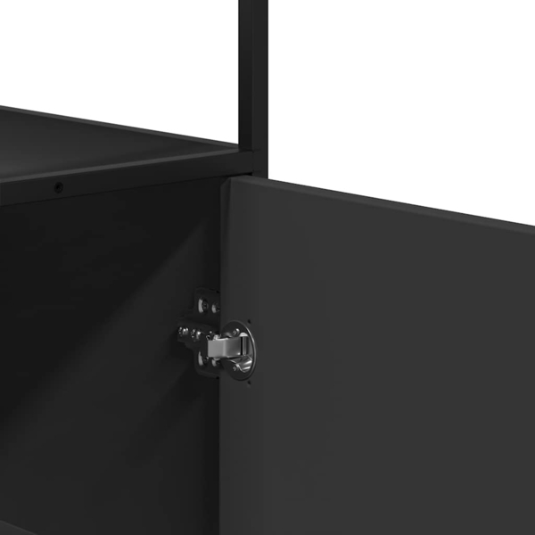 vidaXL Highboard Schwarz 35,5x35x139 cm Holzwerkstoff und Metall 849034 Bild 8