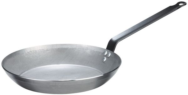GSW Bratpfanne Eisen, Eisen (1-tlg), Pfanne aus beidseitig gewalztem Eisen in starker Gastro-Qualität