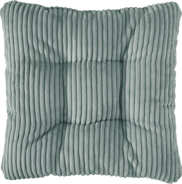 sleepling Sitzkissen in Cord-Optik, Stuhlkissen, Zierkissen, Dekokissen, aus weichem Möbelstoff, abriebfest, anschmiegsam, wendbar, 38 x 38 cm