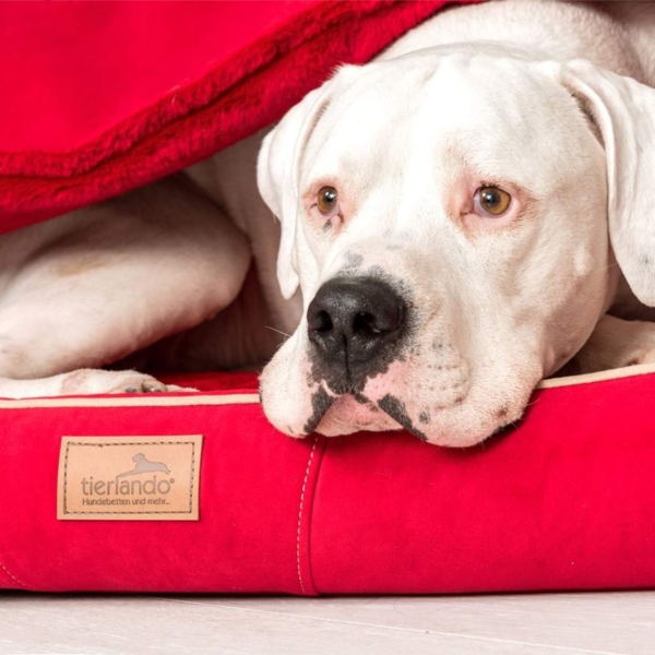 RUDOLPH Orthopädisches Hundebett, inkl. Schonbezug - 130x100cm, 04 Dunkelrot Bild 10