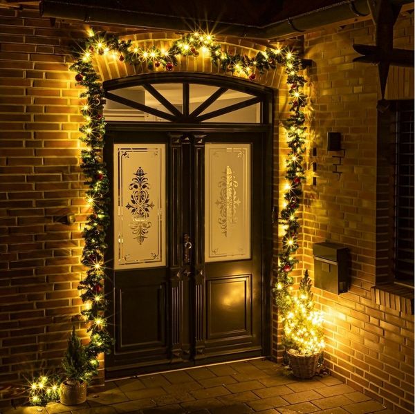 GartenHero LED-Girlande LED Weihnachtsgirlande biegsam 5m 36 Kugeln Lichterkette Girlande