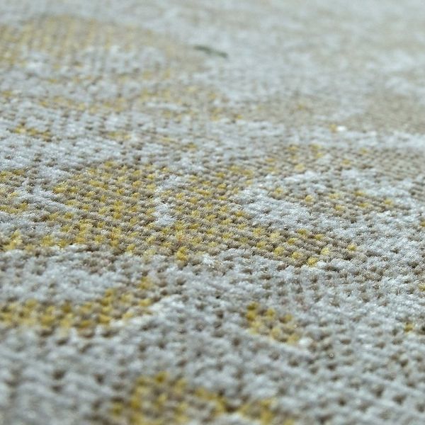 KADIMA DESIGN Outdoorteppich Ornament-Muster Balkon, Terrasse schmutzabweisend Outdoor Teppich, Rechteckig, Höhe: 6 mm, Florhöhe: 2 mm, 100% Polypropylen, Rechteckig, 60x100cm, Gelb