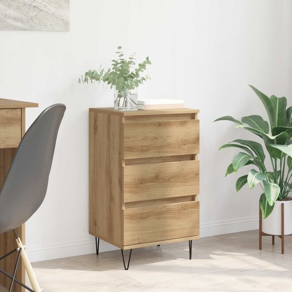 vidaXL Sideboard Artisan-Eiche 40 x 35 x 70 cm Verbundholz und Eisen 881706