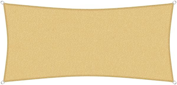 sunprotect 83486 Professional Sonnensegel, 5 x 2 m, Rechteck, wind- & wasserdurchlässig, beige