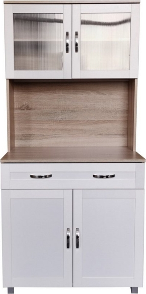 HTI-Living Hochschrank Küchenbuffet Sonoma/Weiß Blanca (Stück, 1-St, 1 Schrank) Küchenschrank Hochschrank