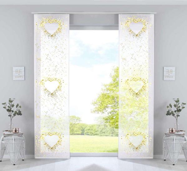 Gardinenbox Schiebegardine, Klettband (2 St), blickdicht, Microfaser, Bedruckt Flächenvorhänge »Izmir«