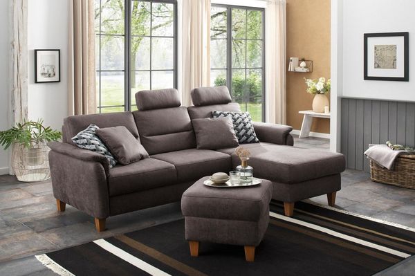 Home affaire Ecksofa Palmera L-Form, Federkern, wahlweise mit Bettfunktion und mit/ohne Bettkasten
