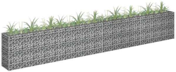 vidaXL Gabionen-Hochbeet Verzinkter Stahl 360×30×60 cm 145642
