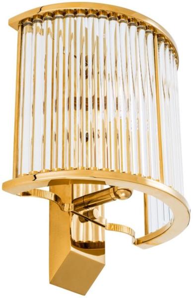 Casa Padrino Luxus Wandleuchte Gold 20,5 x 12 x H. 30 cm - Designer Wandlampe Bild 3