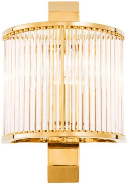 Casa Padrino Luxus Wandleuchte Gold 20,5 x 12 x H. 30 cm - Designer Wandlampe Bild 2