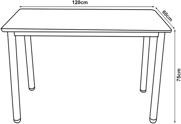 Esstisch Tammela für 4 Personen 120x60 cm Marmor-Optik, schwarz [en. casa] Bild 4
