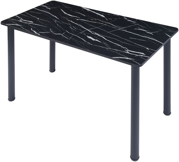 Esstisch Tammela für 4 Personen 120x60 cm Marmor-Optik, schwarz [en. casa] Bild 5