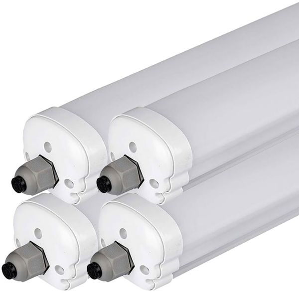 4er Set LED Wannenleuchte, 4320 lm, neutralweiß 4000K , L 120 cm