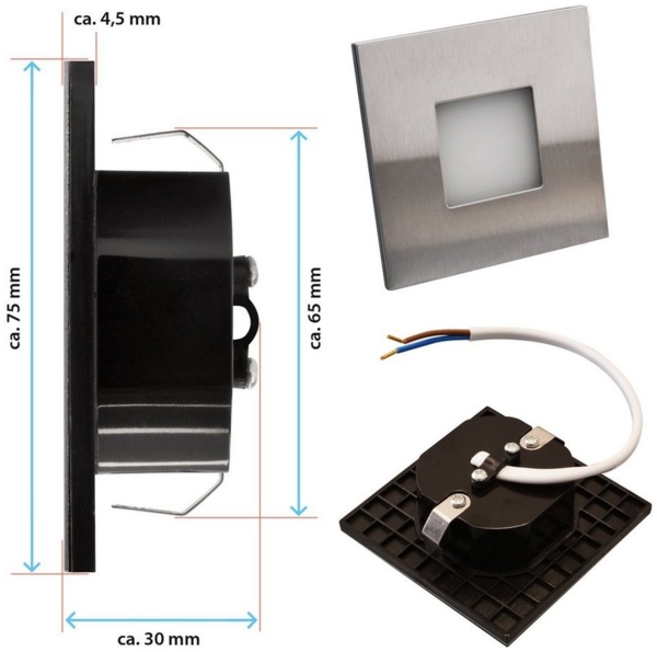Maxkomfort LED Wandstrahler 6103, LED fest integriert, Warmweiß, 3000K, Treppenbeleuchtung Bild 3