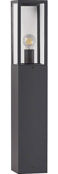 Lindby Außen-Stehlampe Peldar, Metall, Schwarz IP44, 1 x 60 W