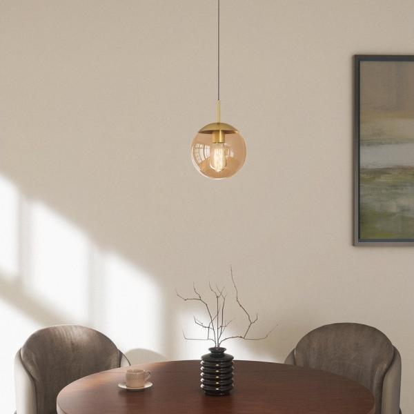 Liadomo Pendelleuchte Poliqua 1-flammig, ohne Leuchtmittel, Glasschirm