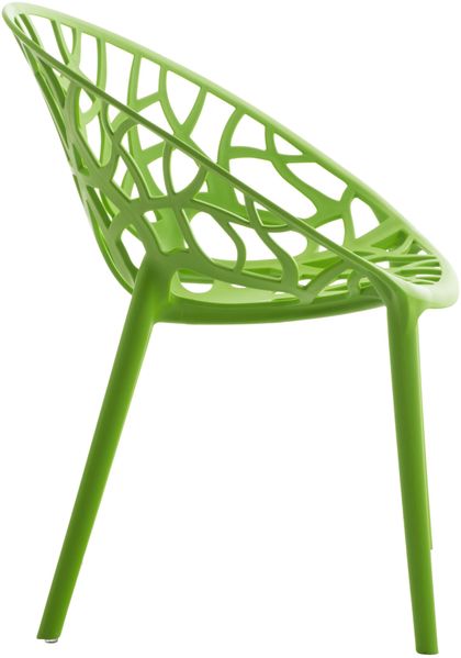CLP 2er Set Gartenstühle Hope mit Lehne stapelbar wetterfest UV-beständig bis 150 kg,grün Bild 5
