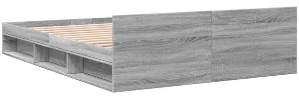 vidaXL Bettgestell mit Schubladen Grau Sonoma 135x190 cm Holzwerkstoff 3280774 Bild 6
