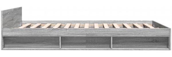 vidaXL Bettgestell mit Schubladen Grau Sonoma 135x190 cm Holzwerkstoff 3280774 Bild 5