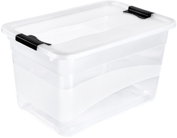keeeper Aufbewahrungsbox Cornelia, 3er Set, 52 L, 59,5 x 39,5 x 34 cm (Set, 3 St), durch Clips verschließbar, Griffe am Boden