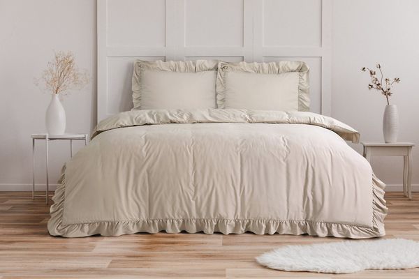 Sitheim-Europe Bettwäsche Ruffles Bettbezug & Kissenbezüge, Mikrofaser, 3 teilig