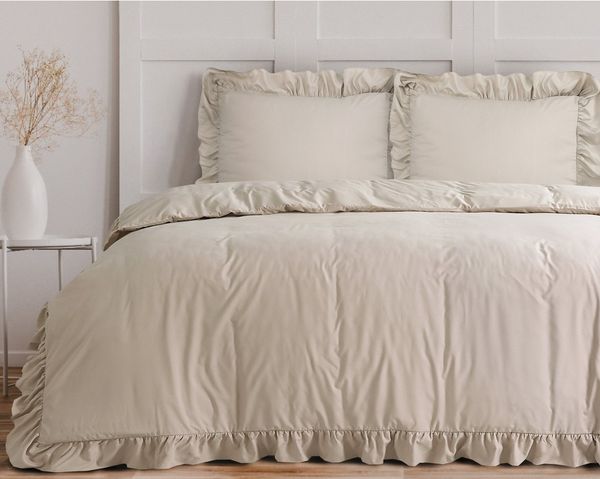 Sitheim-Europe Bettwäsche Ruffles Bettbezug & Kissenbezüge, Mikrofaser, 3 teilig