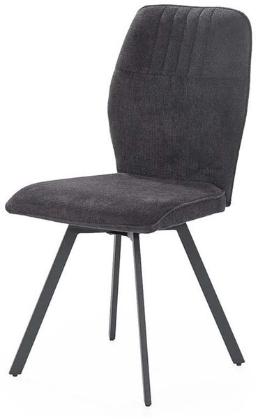 Stuhl Monique / Maite, Metall, Mikrofaser, Schwarz, 47 x 88 x 61 cm