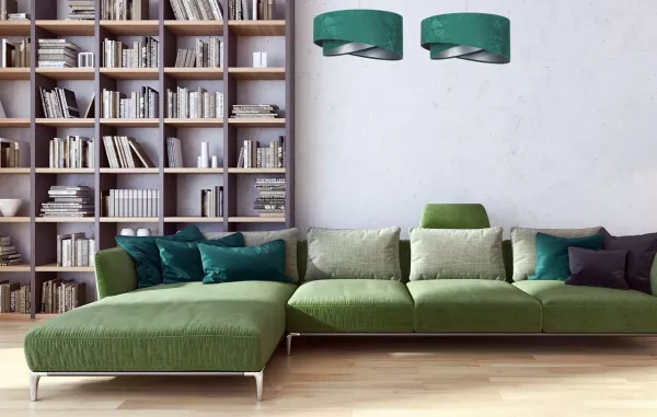 BPS Koncept 060-4-002 Hängeleuchte Galaxy Flaschengrün, silber 1 x E27 Ø 50cm H:105cm dimmbar