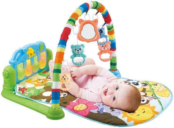 Chipolino Spielcenter Animals, Spielbogen Krabbeldecke Musiktasten Licht Tiere hellgrün