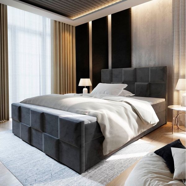 Masseno Boxbett MONA 160x200 cm mit Bonell Matratze und Topper
