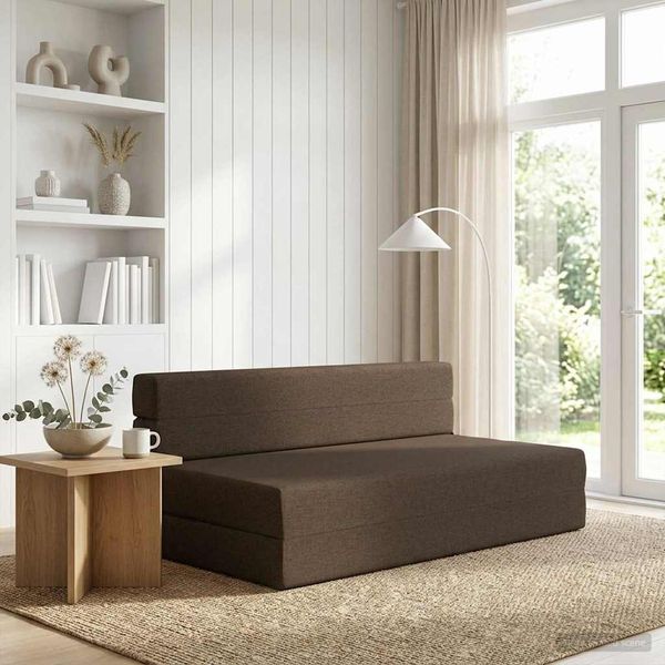 vidaXL Klappsofa Bett Taupe 152 x 86,5 x 60 cm Stoff 900123