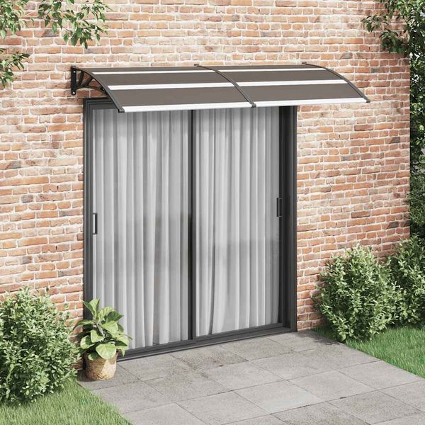 vidaXL Vordach Schwarz 240x100 cm PC 45636