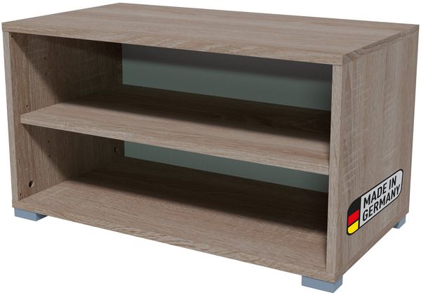 BADEDU VEER Regal 70 cm breit, Braun, 2 Fächer