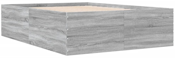vidaXL Bettgestell Grau Sonoma 140x200 cm Holzwerkstoff 3280928