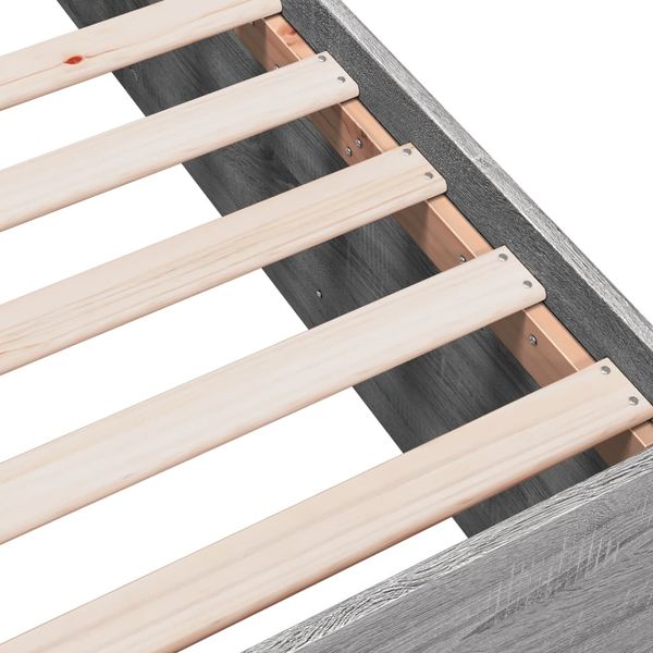 vidaXL Bettgestell Grau Sonoma 140x200 cm Holzwerkstoff 3280928 Bild 5