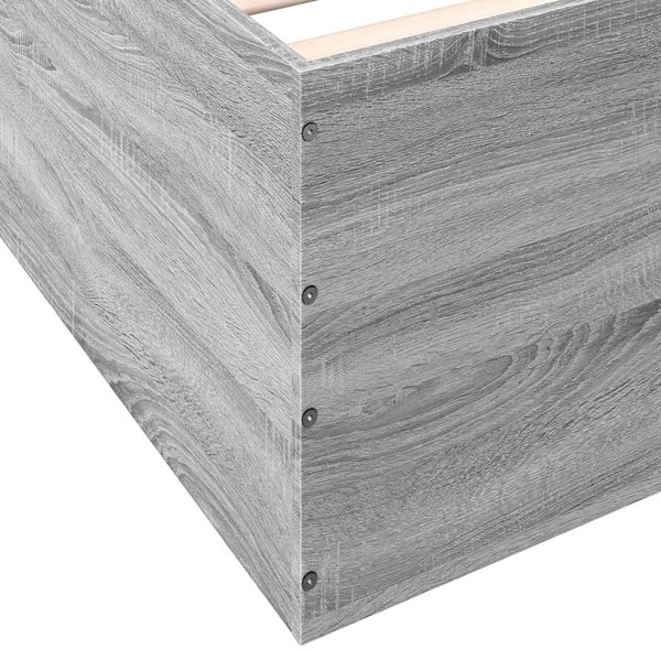 vidaXL Bettgestell Grau Sonoma 140x200 cm Holzwerkstoff 3280928 Bild 6