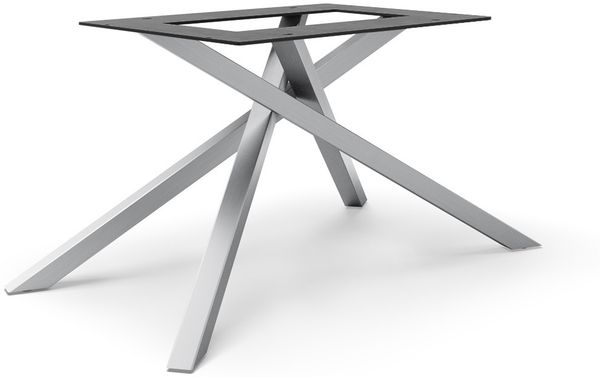 Kreuzgestell Rechteck Edelstahl für Tischplatten ab 200 cm