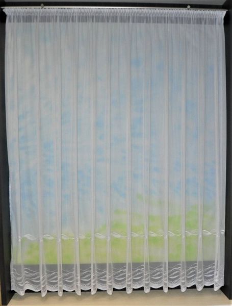 Stickereien Plauen Gardine Düne (1 St), Smokband, halbtransparent, Sablé