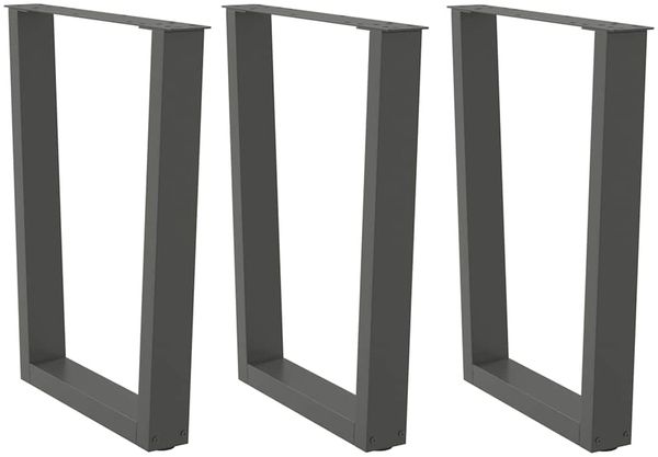 vidaXL Esstisch Beine V-Form 3 Stück Anthrazit 70x(72-73,3) cm Stahl 4012662